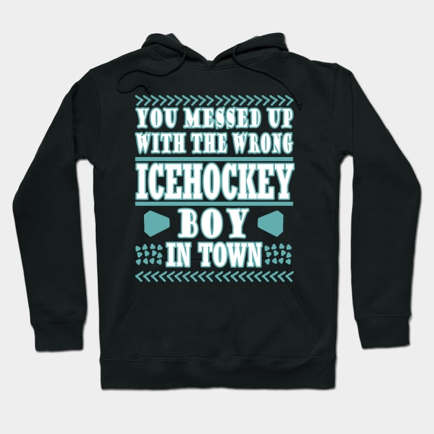 Ice Hockey Ice Stadium Ice Cream Bodycheck Puck Boys Hoodie by FindYourFavouriteDesign